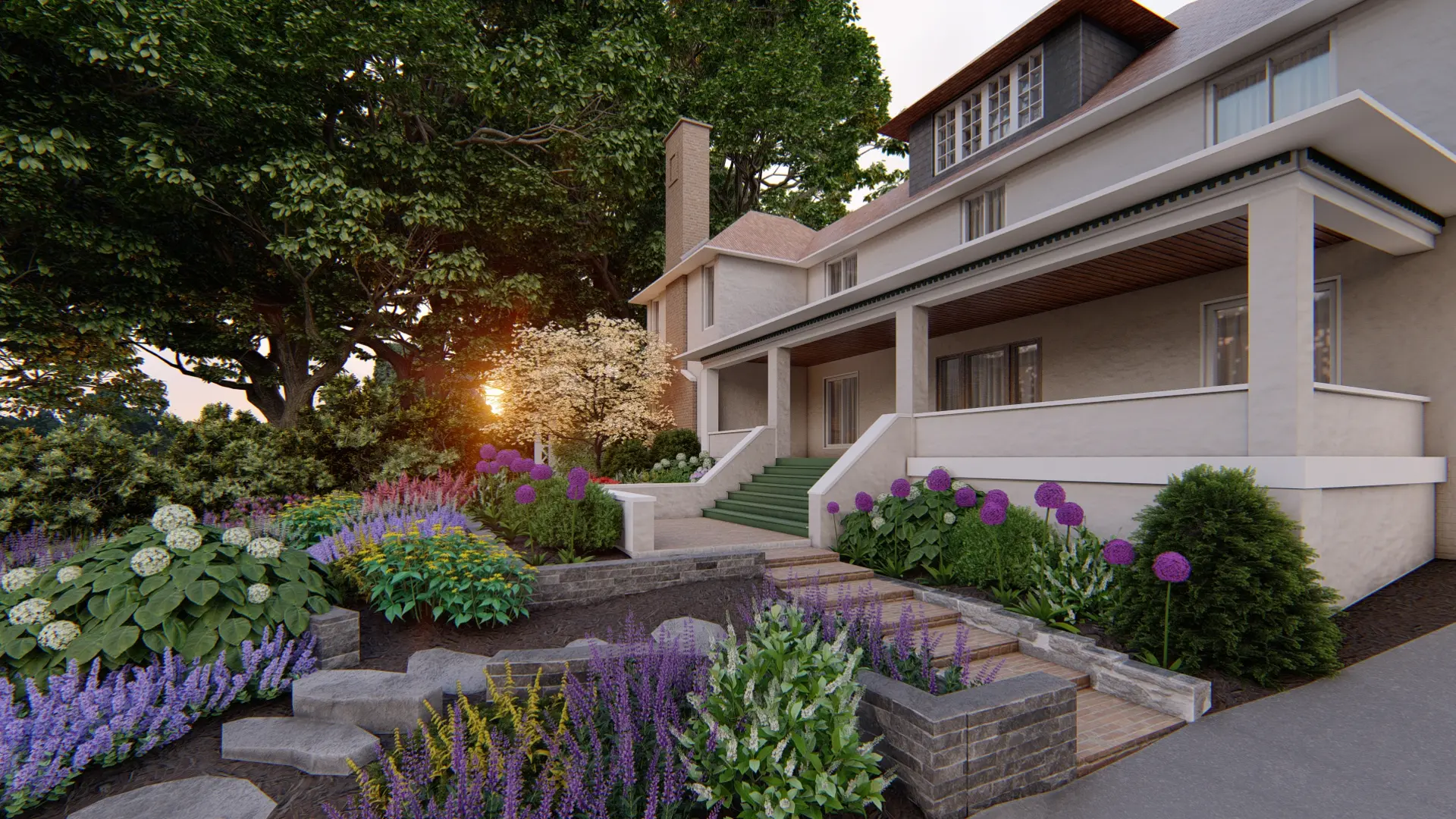 front yard landscaping ideas with color