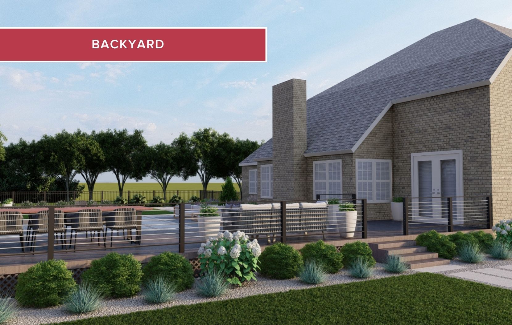 Backyard and side yard landscape design online