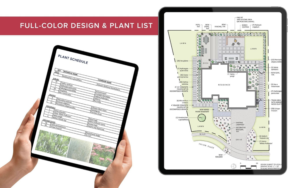 online landscape design plans for a large yard