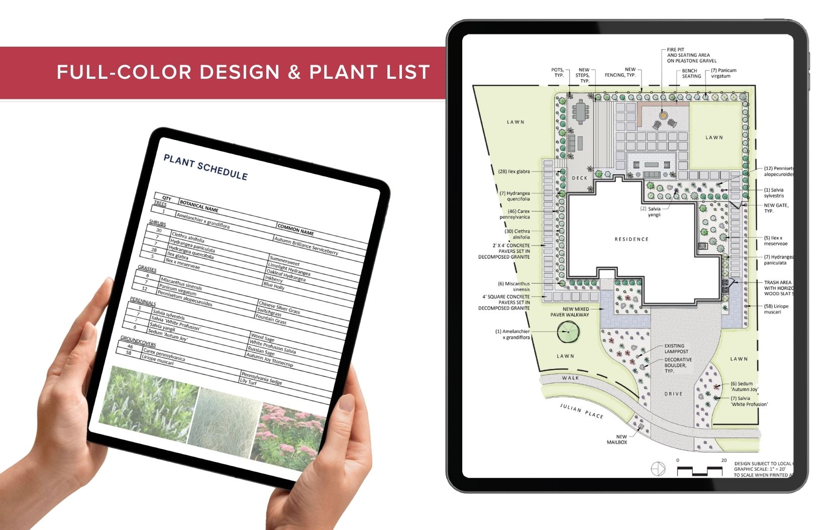 online landscape design plans for a large yard