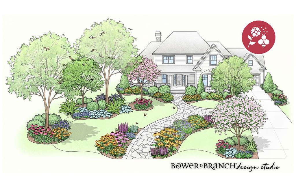 front of house plant design Native & Beneficial: Front Yard