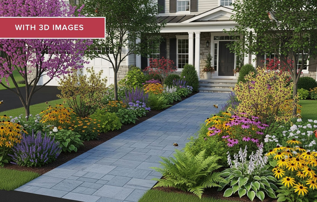 front of house plant design Native & Beneficial: Front Yard | Signature Landscape Design | Large Lot | 1/2 To 1 Acre / No 3D Images / Yes | Show me lighting!