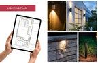 landscape design lighting plan for a front yard