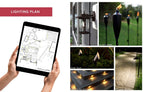backyard landscape design plans with a lighting plan 