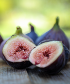Violette de Bordeaux dark purple fruit with pink-red flesh