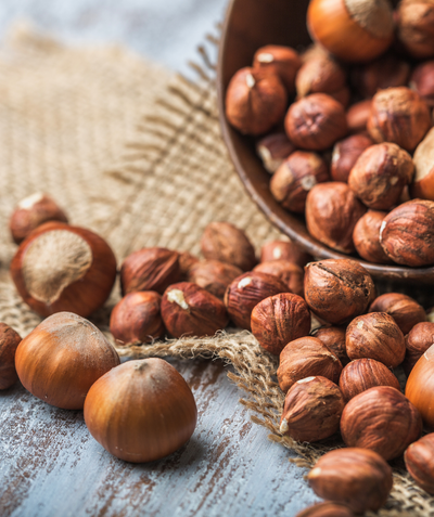 Szego Hybrid Chestnuts, various brown shelled chestnuts in a bowl and on a table